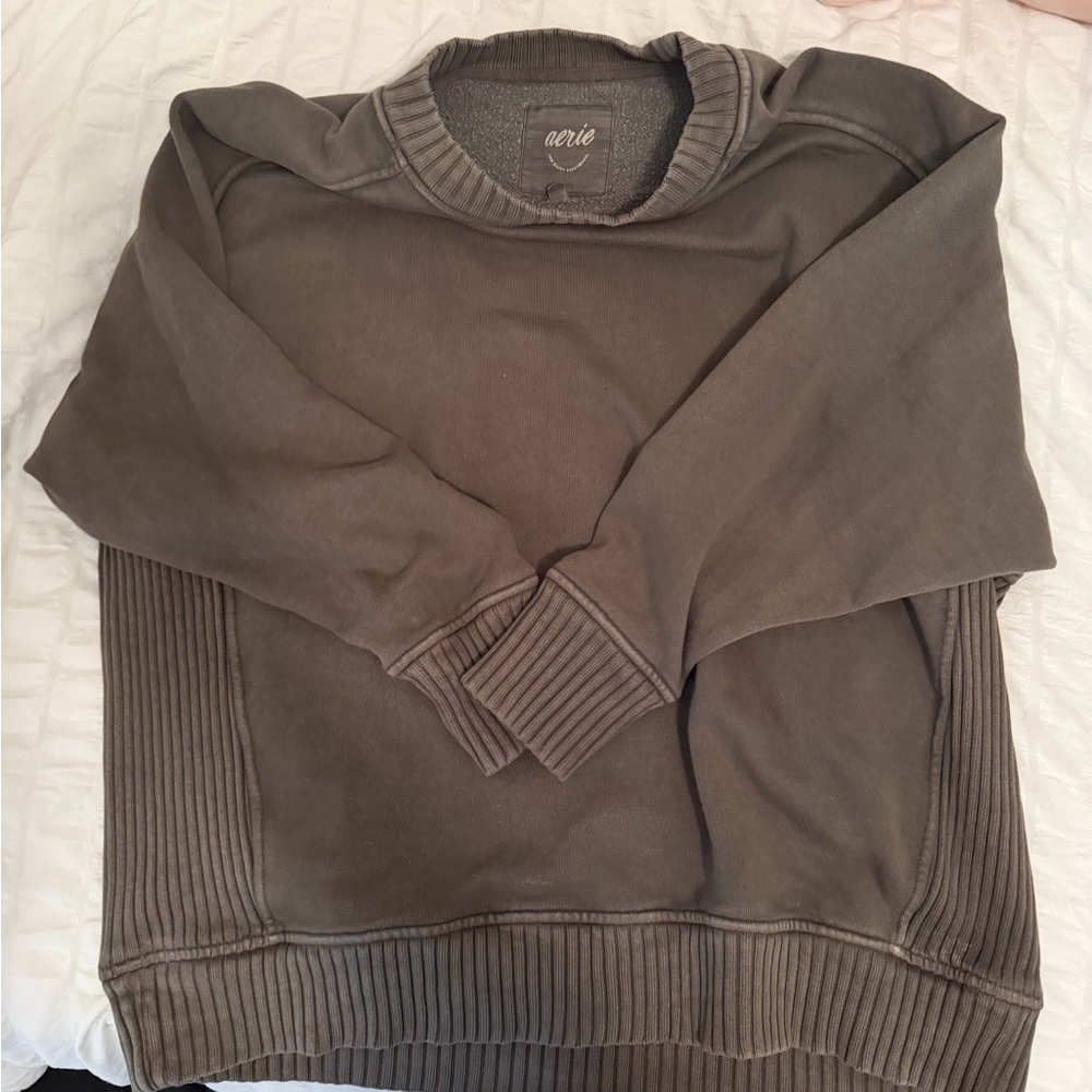 Aerie Green Crewneck Sweater